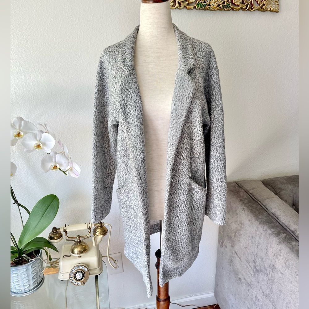 Zara Collection Pea Coat Womens W8 Gray Pockets